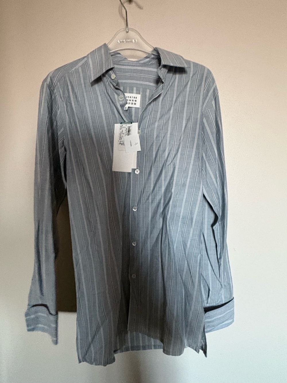 NWT- Maison Margiela Light Blue and White Shirt